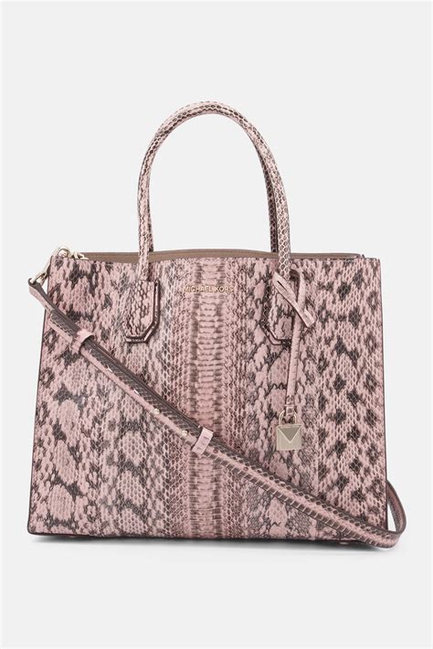 michael kors mercer large leather tote review|mercer large snakeskin tote bag.